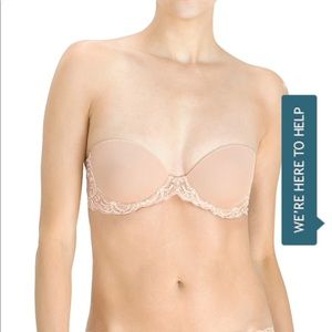 Natori Feathers strapless bra- New